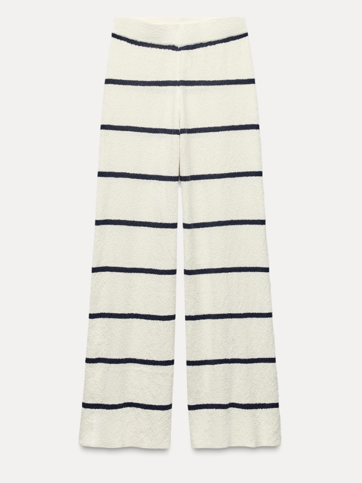 Zara Striped Knit Wide-Leg Pants